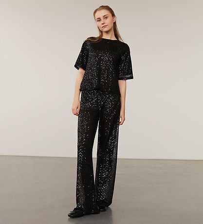 Sofie Schnoor Bukser - Sort/Palietter