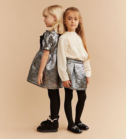 Sofie Schnoor Kjole - Silver/Sløjfer