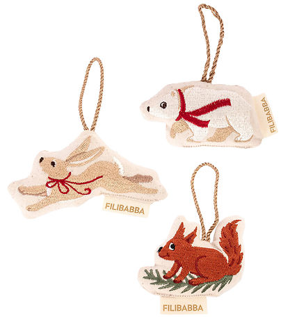 Filibabba Christmas Decorations-Set - Nordic Animals - 3 pcs - W
