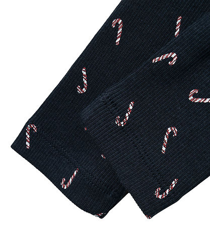 Name It Leggings - Rib - NmnDab - Dark Sapphire m. Julestokke