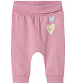 Name It Sweatpants - nbfVrillie - Mauve Orchid/Hearts