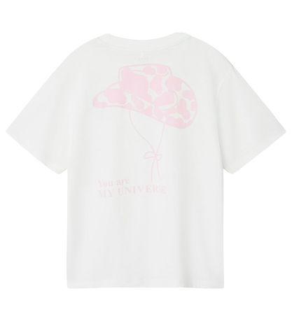 Name It T-Shirt - NkfKatin - Bright White/Universe Name It T-Shirt - NkfKatin - Bright White/Universe