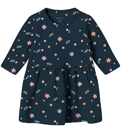 Name It Kjole - 2-pak - NbfVandora - Dark Sapphire/Small Flowers