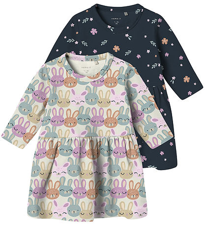 Name It Mekko - 2 kpl - NbfVandora - Dark Sapphire/Small Kukat Name It Mekko - 2 kpl - NbfVandora - Dark Sapphire/Small Kukat