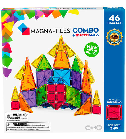 Magna-Tiles Magnet Set - 46 Parts - MicroMAGS & Combo