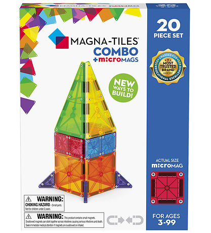 Magna-Tiles Magnetsæt - 20 Dele - MicroMAGS & Combo Magna-Tiles Magnetsæt - 20 Dele - MicroMAGS & Combo