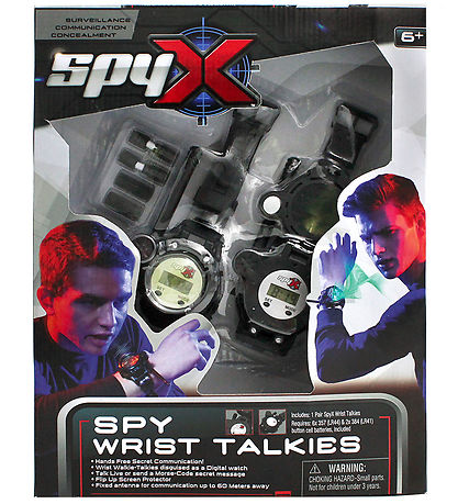 SpyX Walkie Talkies - Wrist - Sort SpyX Walkie Talkies - Wrist - Sort