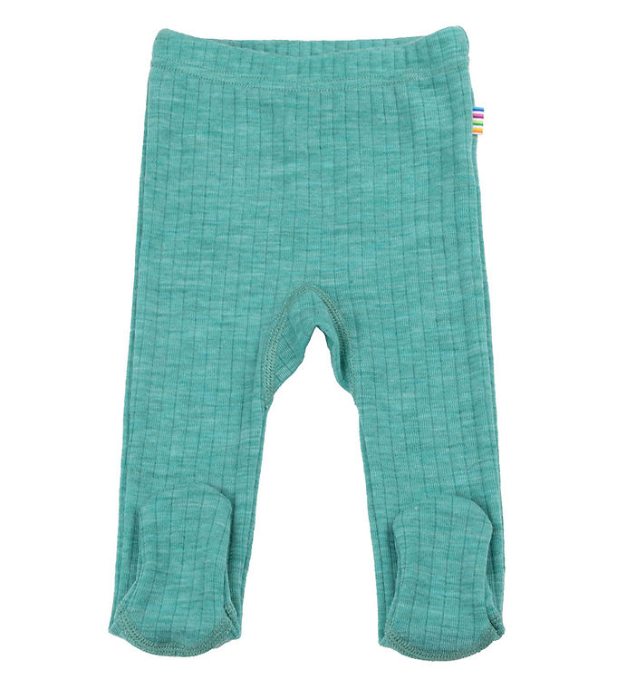 Joha Leggings m. Fødder - Uld - Grøn