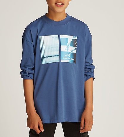 Calvin Klein Bluse - Shifted Picture - Ensign Blue