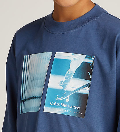 Calvin Klein Bluse - Shifted Picture - Ensign Blue