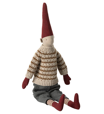 Maileg Nisse - Str.3 - Dreng m. Buks/Strik Bluse