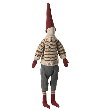Maileg Nisse - Str.3 - Dreng m. Buks/Strik Bluse