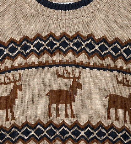 Hust and Claire Bluse - Strik - Pelle - Biscuit Melange Hust and Claire Bluse - Strik - Pelle - Biscuit Melange