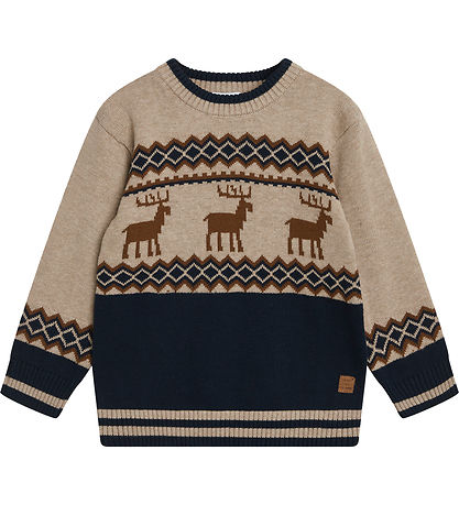 Hust and Claire Bluse - Strik - Pelle - Biscuit Melange Hust and Claire Bluse - Strik - Pelle - Biscuit Melange