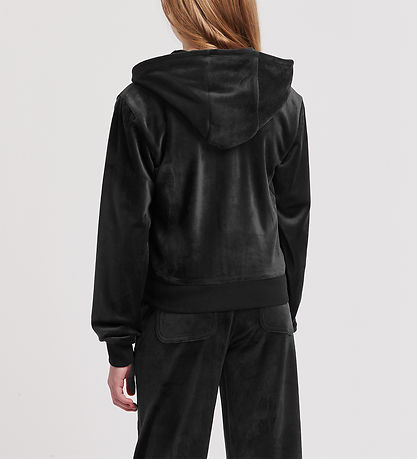 Juicy Couture Cardigan - Velour - Halan Oversized - Sort Juicy Couture Cardigan - Velour - Halan Oversized - Sort