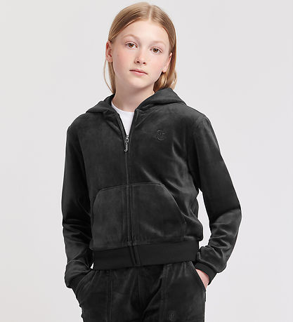 Juicy Couture Cardigan - Velour - Halan Oversized - Sort Juicy Couture Cardigan - Velour - Halan Oversized - Sort