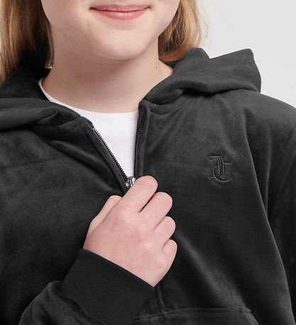 Juicy Couture Cardigan - Velour - Halan Oversized - Sort