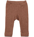 Joha Leggings - Strik - Uld - Brun Joha Leggings - Strik - Uld - Brun