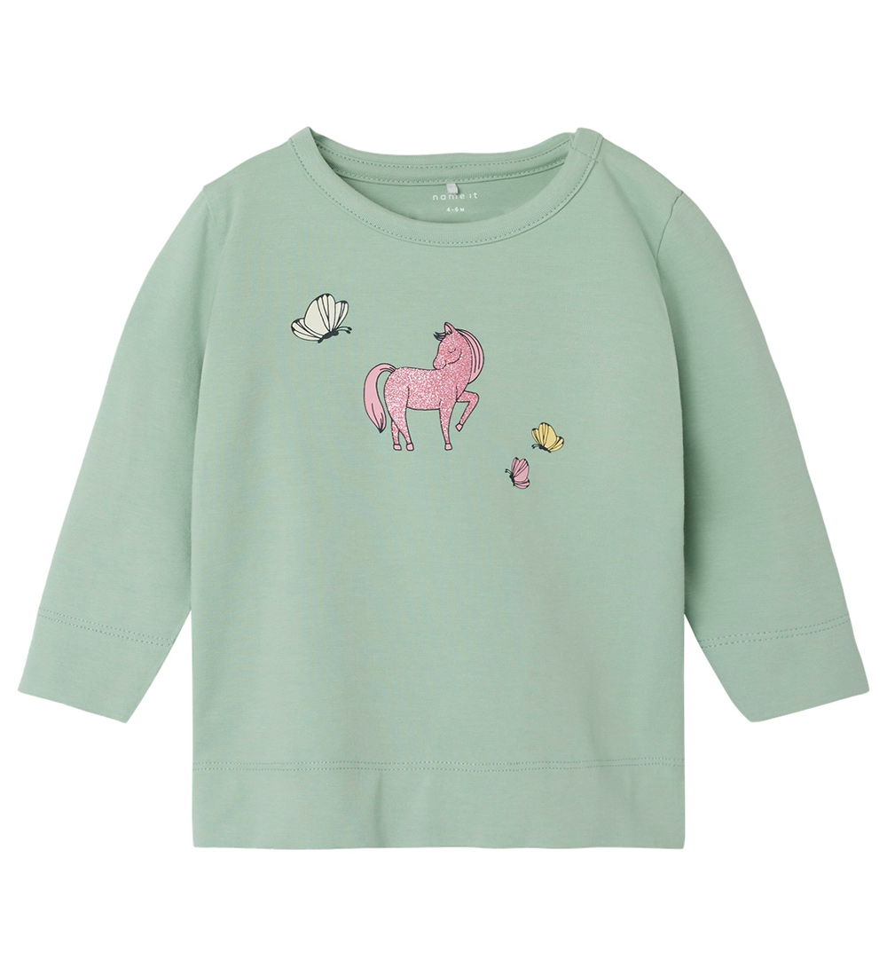 Name It Bluse - NbfJennia - Silt Green - Name It - 56 - Blusen