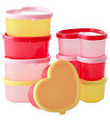 Rice Food container - 8-Pack - Heart shape - 8x6.5 cm - Red/Pink