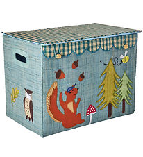 Rice Oppbevaringskurv - Raffia - Stor - Happy Forest Tema