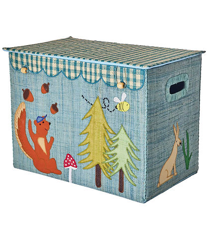 Rice Storage Basket - Raffia - Large - Happy Forest Theme