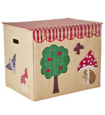 Rice Opbevaringskurv - Raffia - XL - Happy Forest Theme Rice Opbevaringskurv - Raffia - XL - Happy Forest Theme