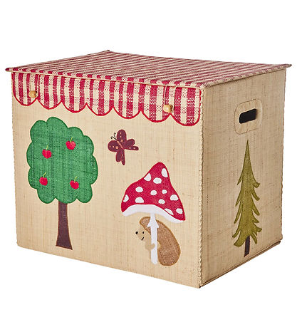 Rice Opbevaringskurv - Raffia - XL - Happy Forest Theme Rice Opbevaringskurv - Raffia - XL - Happy Forest Theme