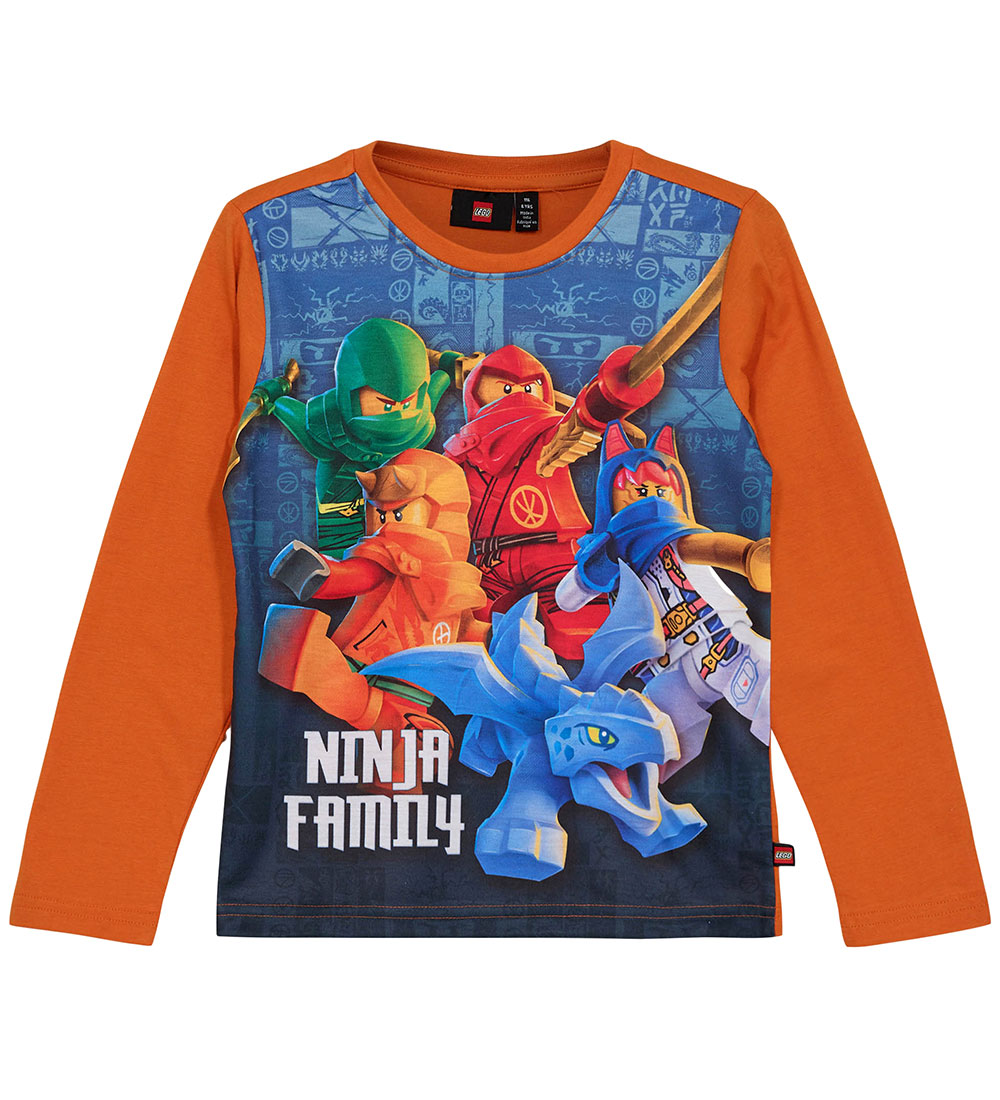 LEGO® Ninjago Bluse - LWTano 701 - Dark Orange m. Print - LEGO® Wear - 11 Jahre (146) - Blusen