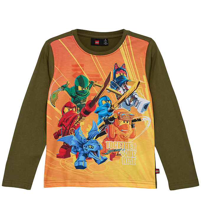 LEGOÂ® Ninjago Bluse - LWTano 701 - Dark Khaki m. Print