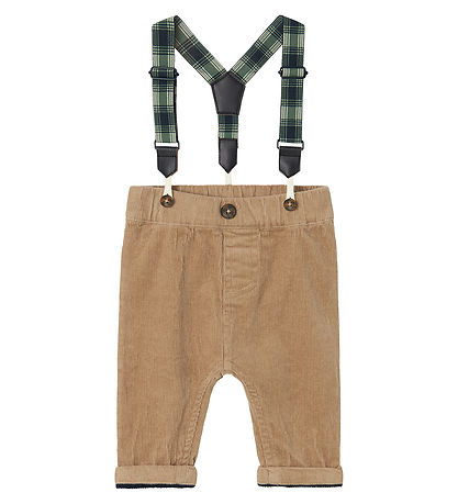 Name It Bukser m. Seler - NbmBen - Weathered Teak