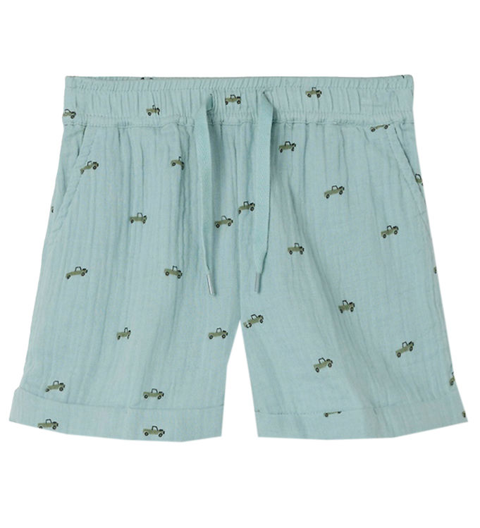 Name It Gray Mist Biler Shorts - Str. 7y 122cm