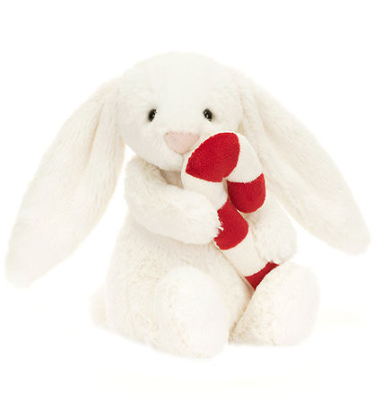 Jellycat Bamse - 18x9 cm - Bashful Bunny with candy Cane Jellycat Bamse - 18x9 cm - Bashful Bunny with candy Cane