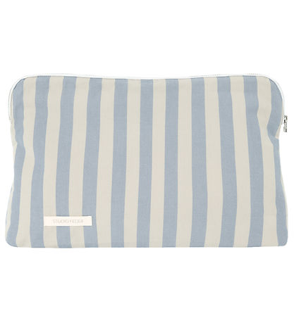 Studio Feder Toilettaske - Celia - Cotton - Pale Blue Stripe Studio Feder Toilettaske - Celia - Cotton - Pale Blue Stripe