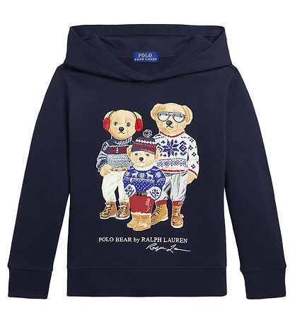 Polo Ralph Lauren Hættetrøje - Navy m. Bamser