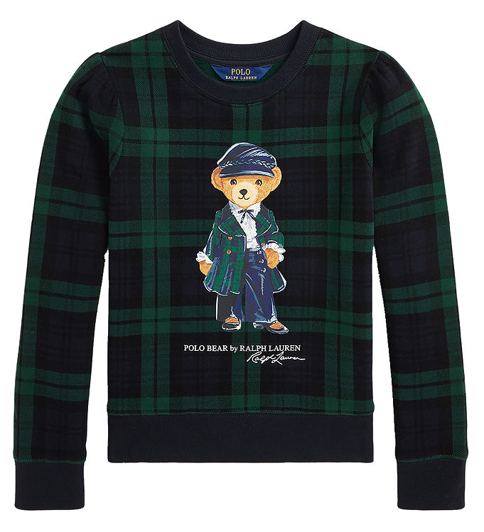 Polo Ralph Lauren Sweatshirt - Sort/Grønternet m. Bamse