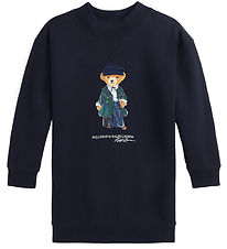Polo Ralph Lauren Sweatkjole - Navy m. Bamse Polo Ralph Lauren Sweatkjole - Navy m. Bamse