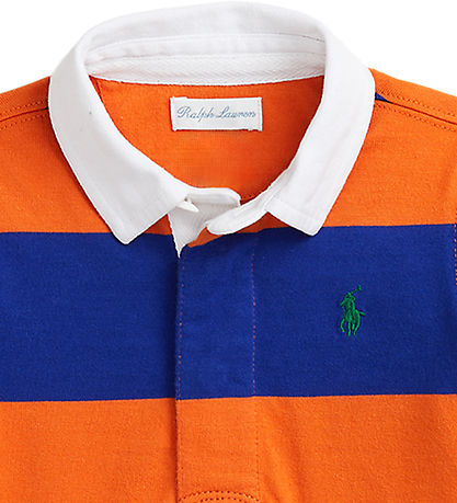 Polo Ralph Lauren Polobluse - Orange/Blåstribet