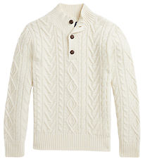 Polo Ralph Lauren Bluse - Uld - Cream Polo Ralph Lauren Bluse - Uld - Cream