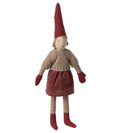 Maileg Nissepige - str.2 - Rød Nederdel/Strik Bluse Maileg Nissepige - str.2 - Rød Nederdel/Strik Bluse