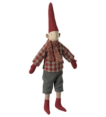 Maileg Elf boy - Size2 - Green Pants/Check Blouse