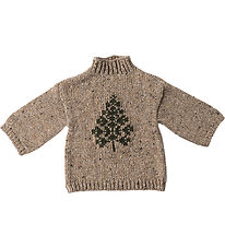 Maileg Julesweater til Nissedreng - str.6 - Beige/Juletræ Maileg Julesweater til Nissedreng - str.6 - Beige/Juletræ