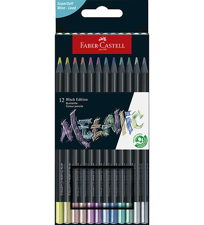 Faber-Castell Farveblyanter - 12 stk. - Metallic Faber-Castell Farveblyanter - 12 stk. - Metallic