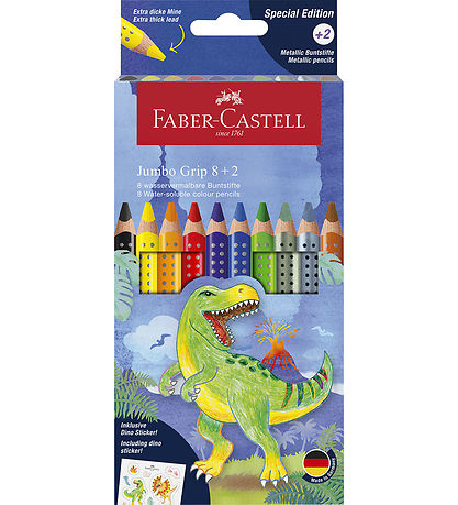 Faber-Castell Trélitir - 10 Stk. - Risastór Grip Dino