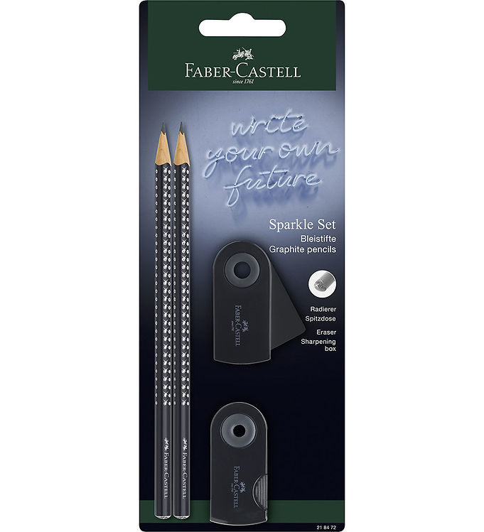 Faber-Castell Blyantsæt - Sparkle - 4 Dele - Sort