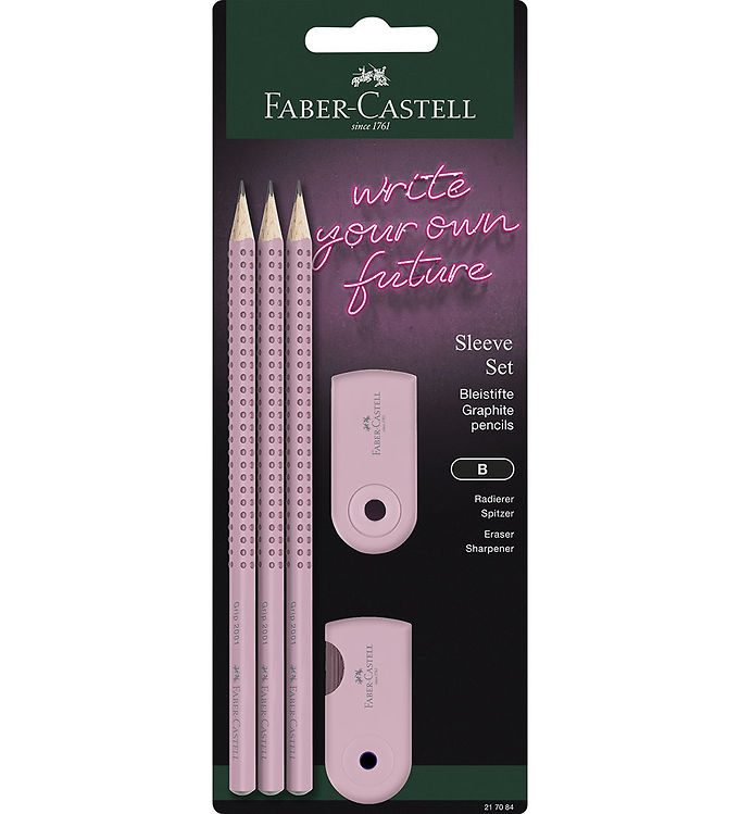 Faber-Castell Blyantsæt - Sleeve - 5 Dele - Rosa
