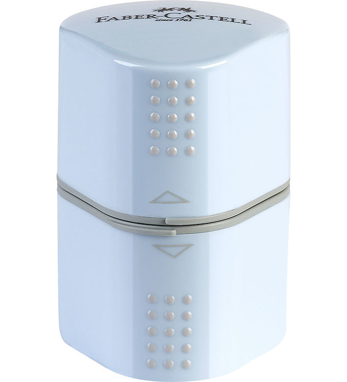 Faber-Castell 183874, Manuel blyantspidser, Lyse Blå, 1 stk