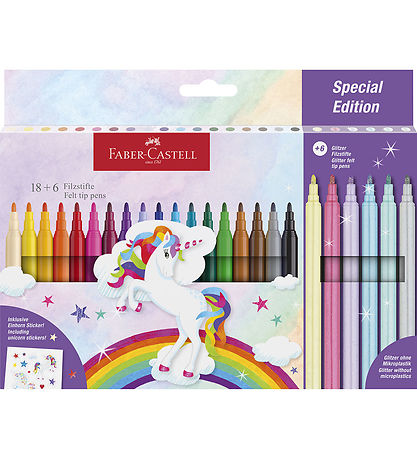 Faber-Castell Tuscher - 24 stk. - Unicorn Pastel Faber-Castell Tuscher - 24 stk. - Unicorn Pastel