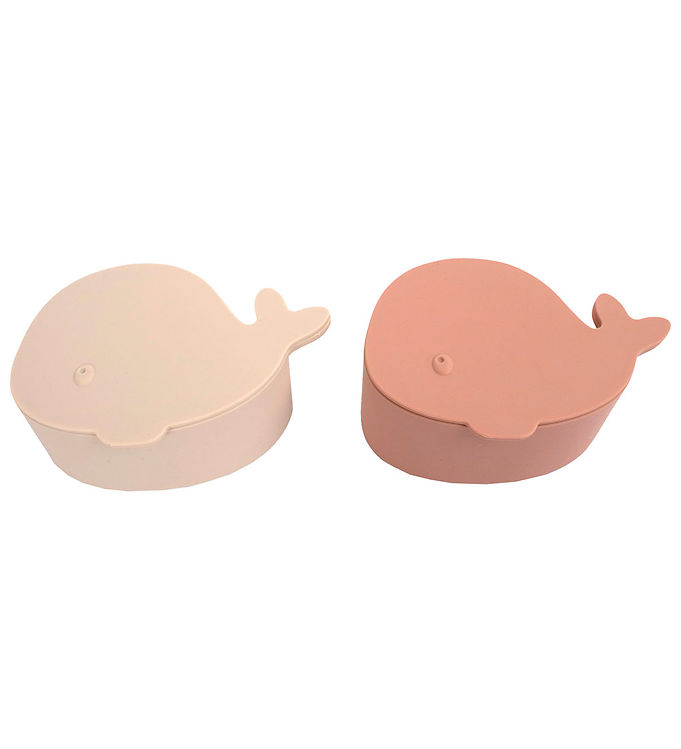 Filibabba Snackbokse - Silikone - Hvalen Christian - 2-pak - Blu