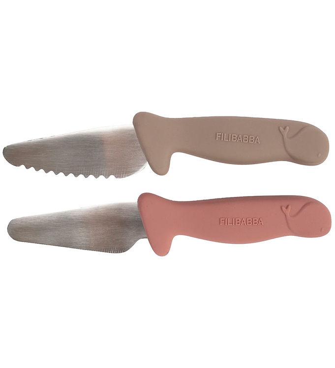 Knivsæt til børn - 2-pak - Warm Grey + Rose